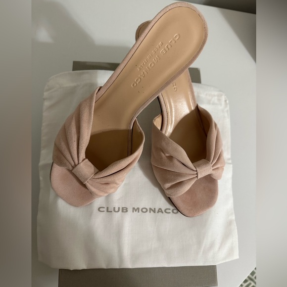Club Monaco NEW Pink Suede Sandals - Picture 2 of 5